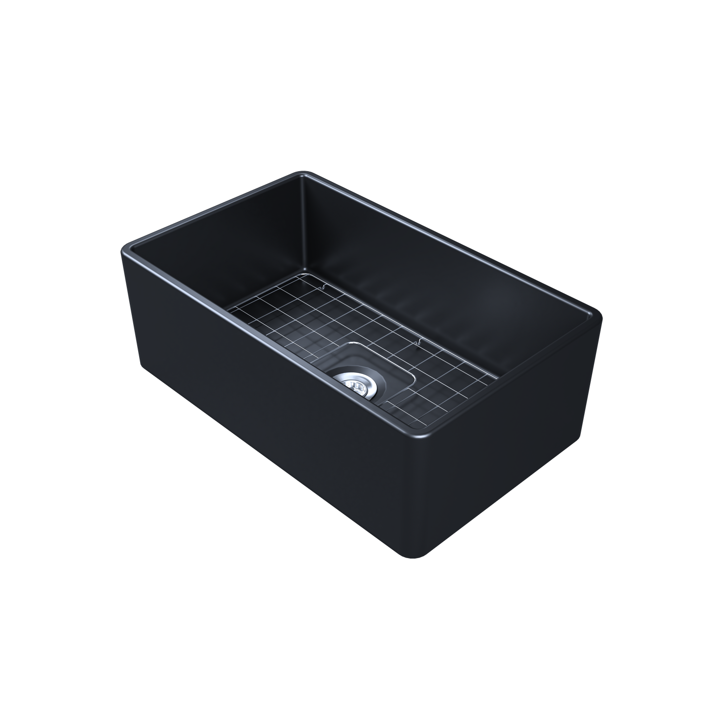 Forte 30" Anthracite Fireclay Sink - Handcrafted, Durable, Elegant - Matte Finish