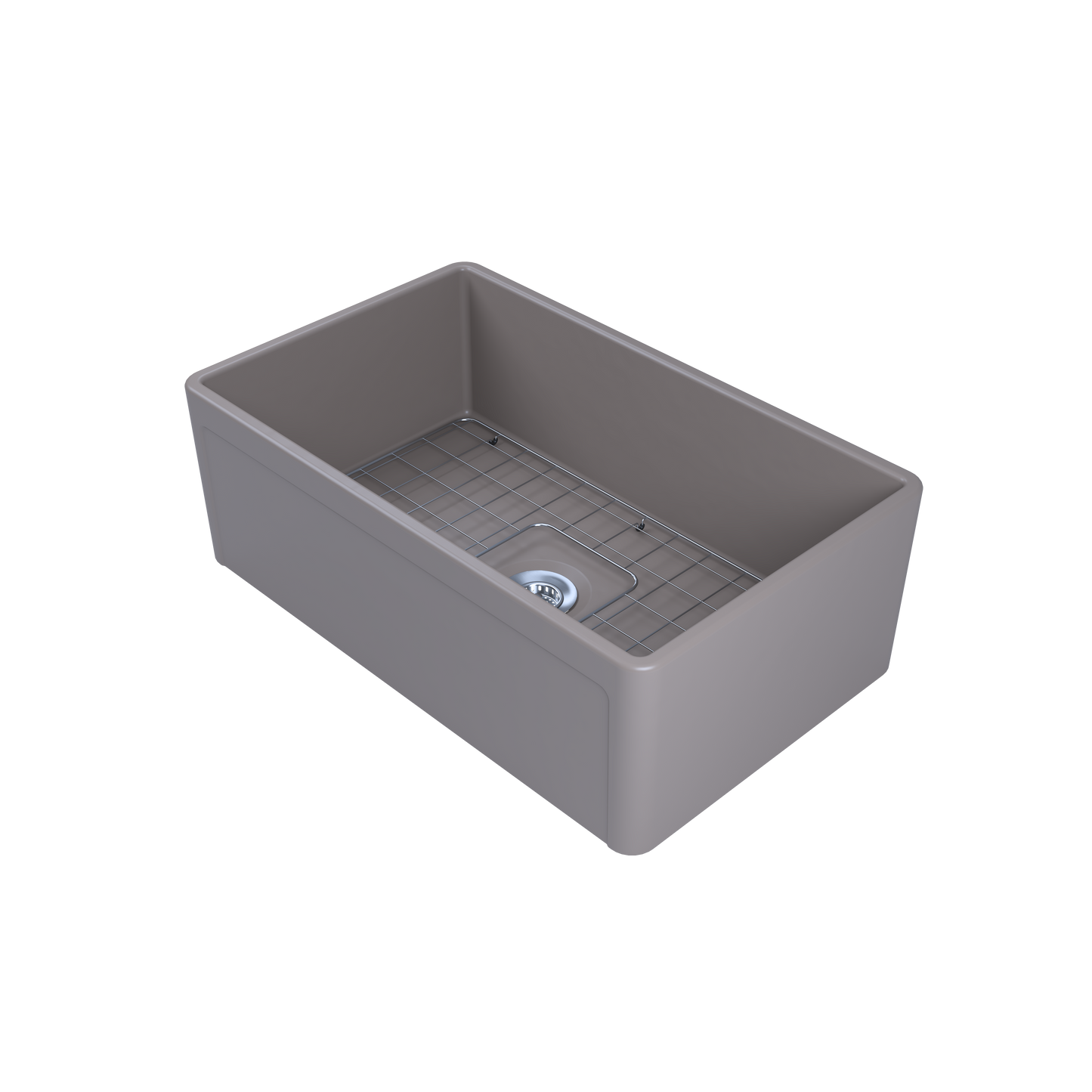 Forte 30" Anthracite Fireclay Sink - Handcrafted, Durable, Elegant - Matte Finish