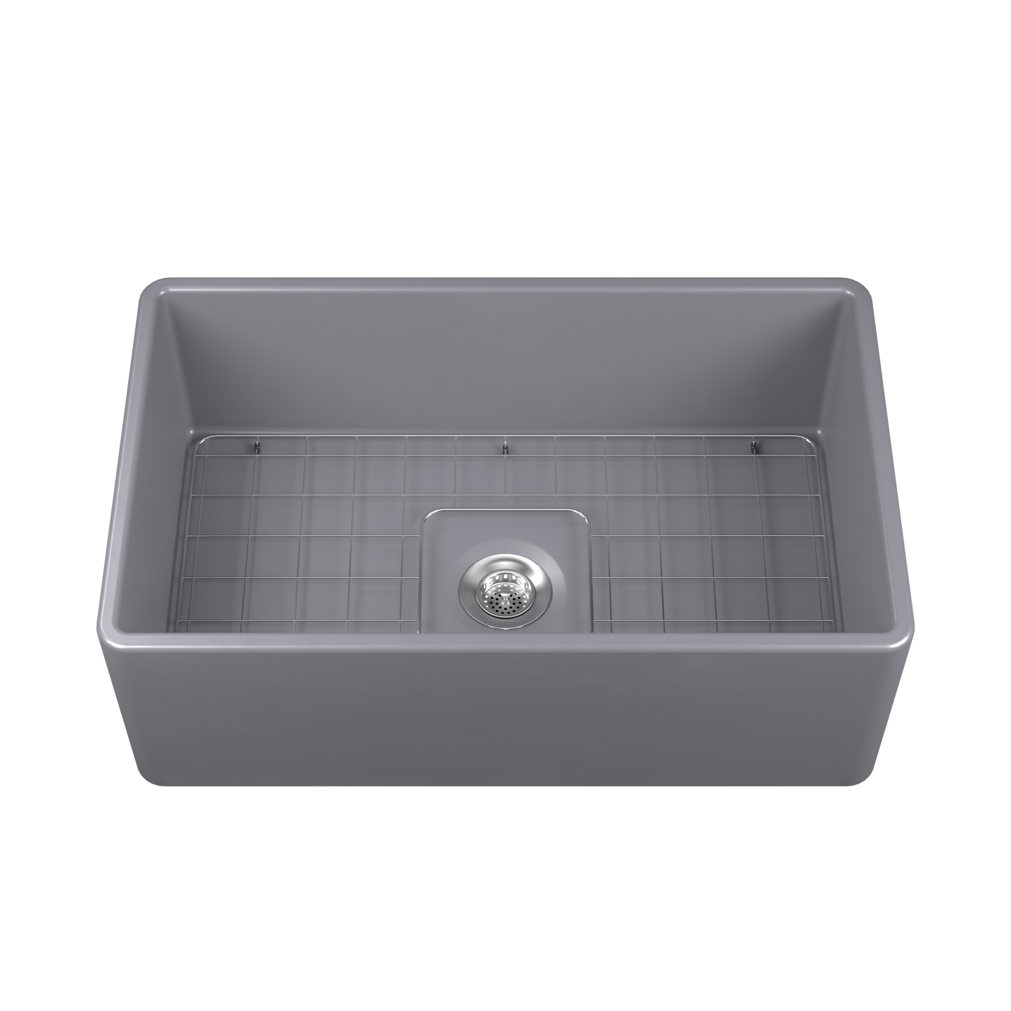 Forte 30" Anthracite Fireclay Sink - Handcrafted, Durable, Elegant - Matte Finish