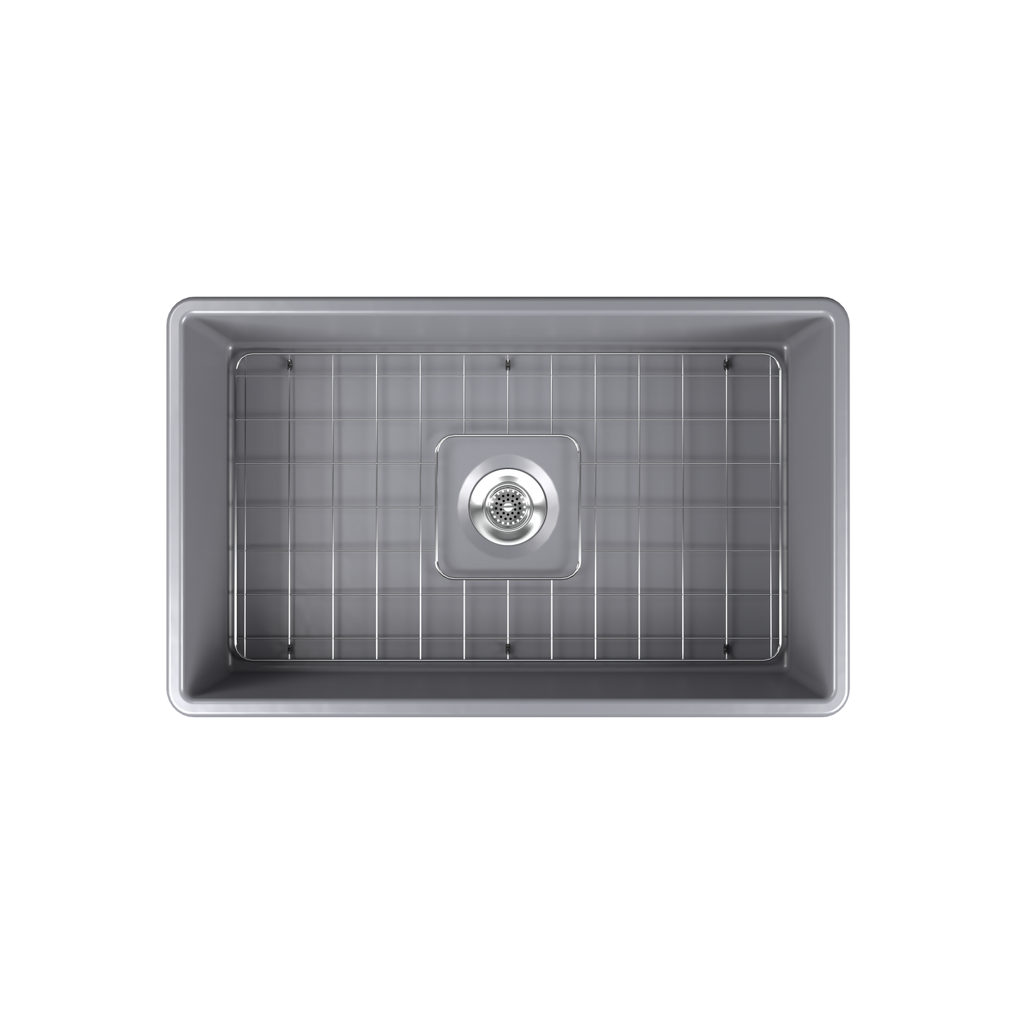 Forte 30" Anthracite Fireclay Sink - Handcrafted, Durable, Elegant - Matte Finish