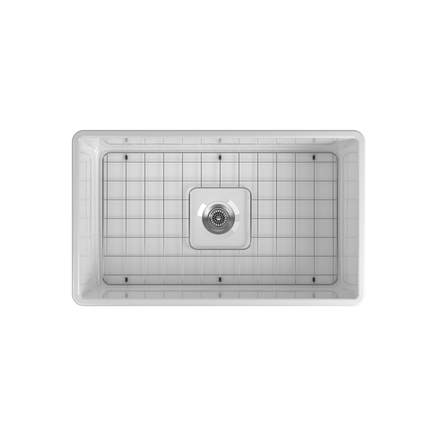 Forte 30" White Fireclay Farm Sink - Handcrafted, Durable, Elegant - Undermount